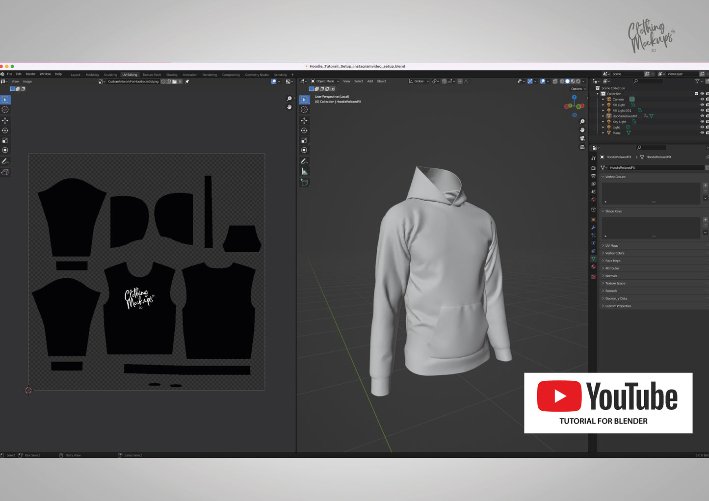 3D Hoodie - Blender & Procreate