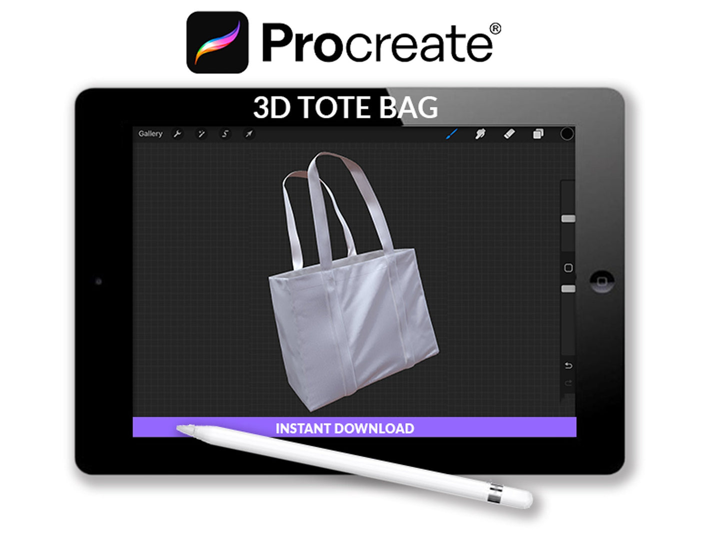 3D Tote bag Procreate