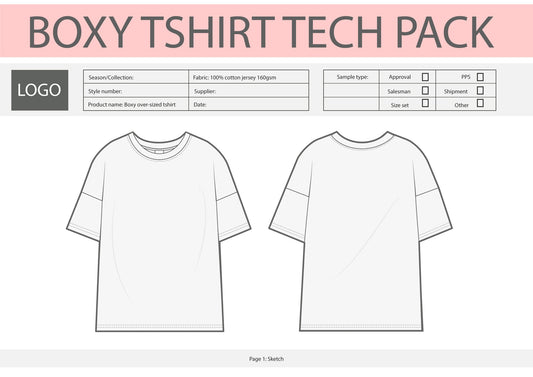 Oversized boxy t-shirt TECH-PACK