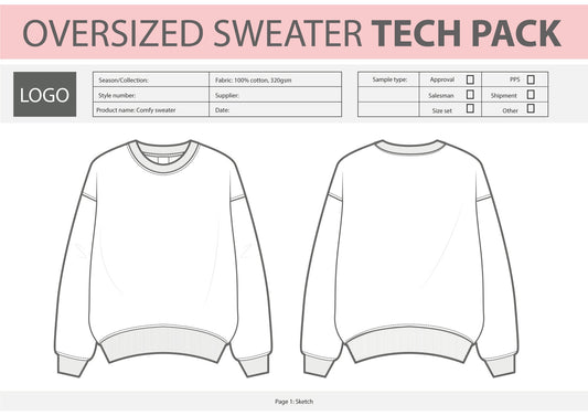 Oversized sweater TECH PACK