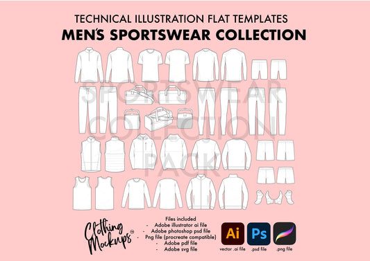 Technical drawing - Men's sportswear collection