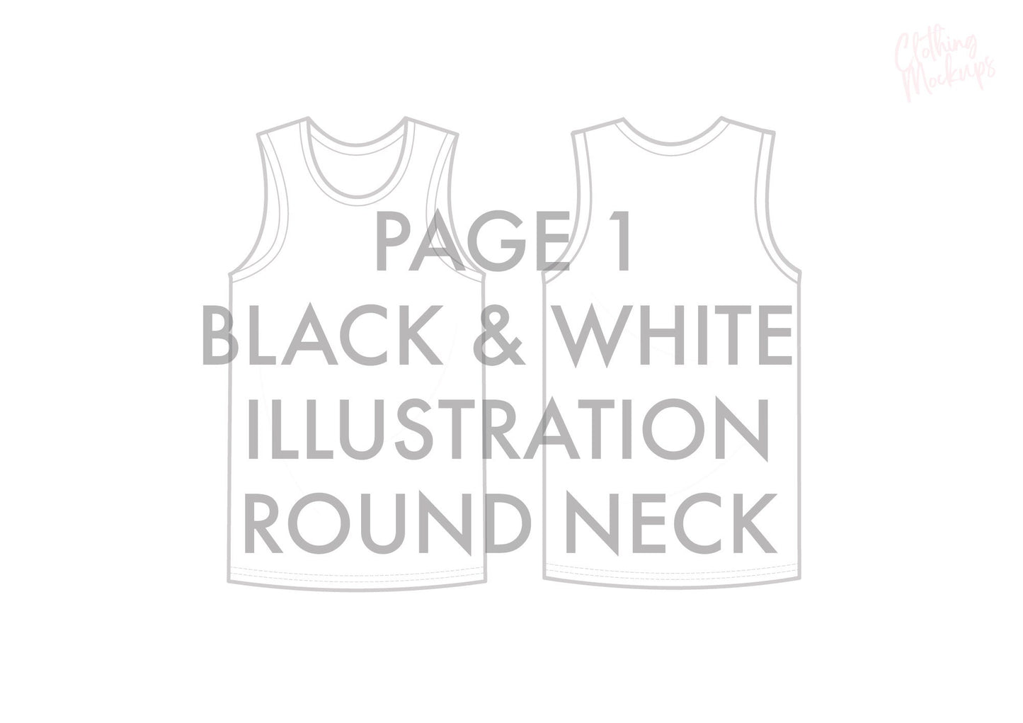 Basketball kit template - Jersey & shorts flat technical drawing