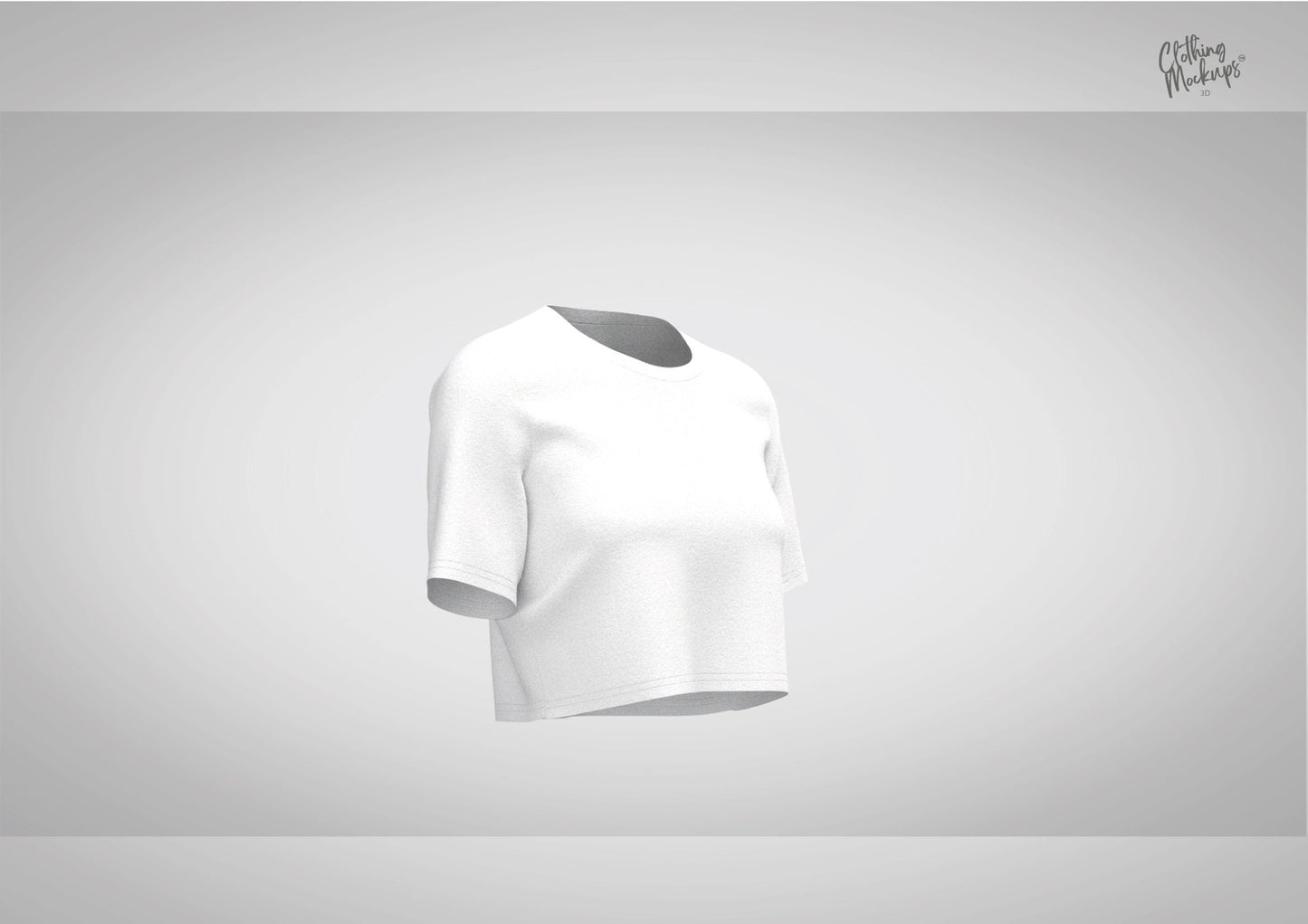3D Model Cropped T-shirt