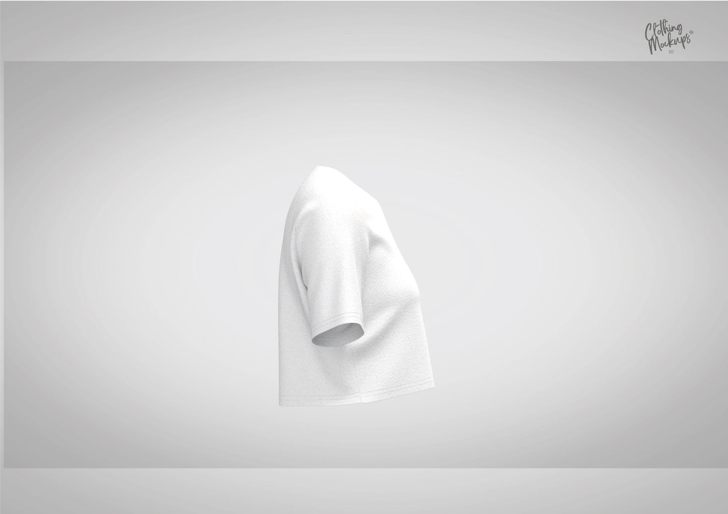 3D Model Cropped T-shirt