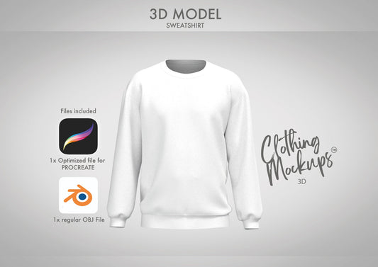 3D Sweatshirt - PROCREATE OBJ