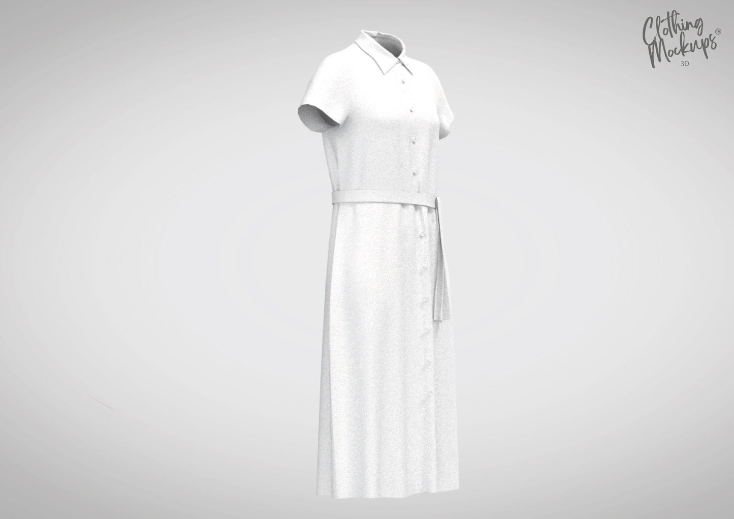 3D Blouse dress - Procreate, obj & Blender