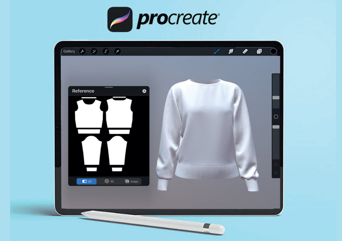 3D Rashguard tshirt mockup for Procreate & Blender