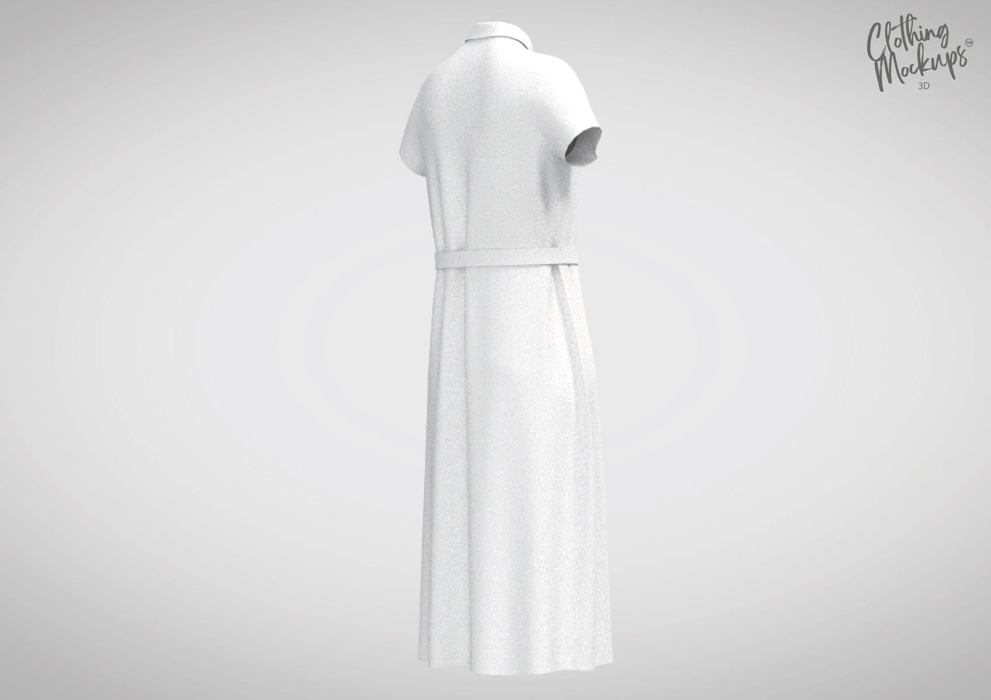 3D Dress Procreate Blender Fashion Design illustration apparel technical design Blouse with Buttons Clothing Sketch Coloring Graphics