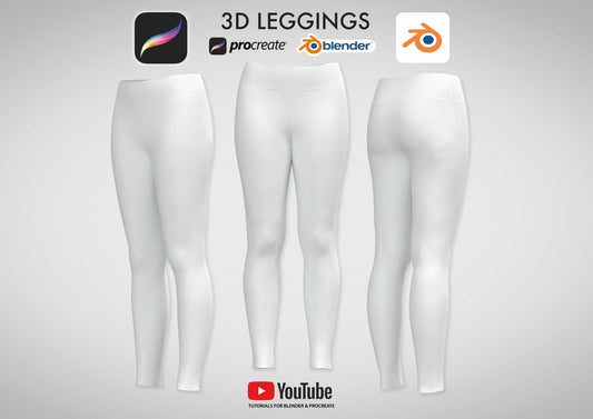 3D Leggings Procreate and Blender