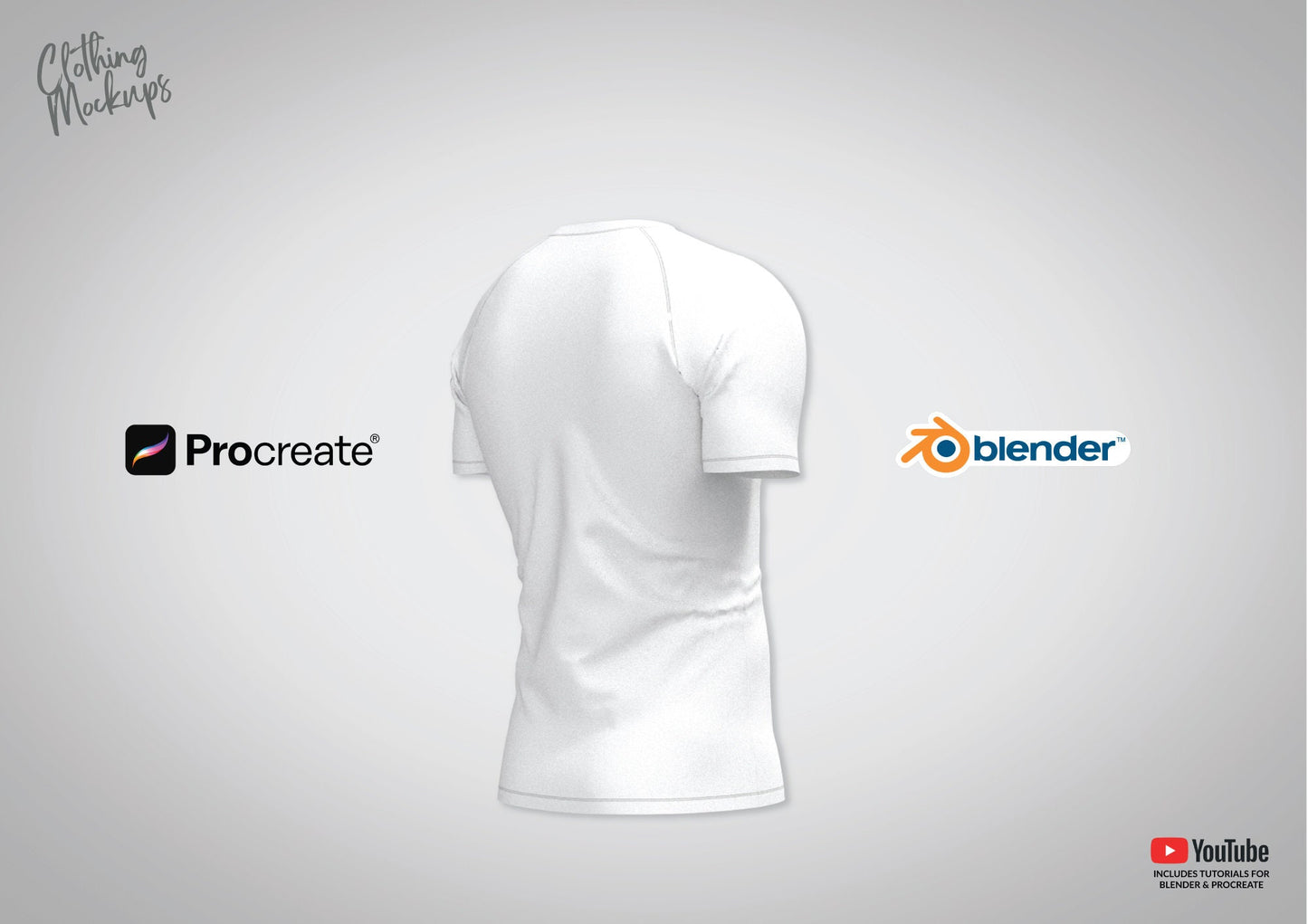 3D Rashguard tshirt mockup Procreate Blender raglan sleeves t-shirt tee overlock stitching polyester stretch tight fitting