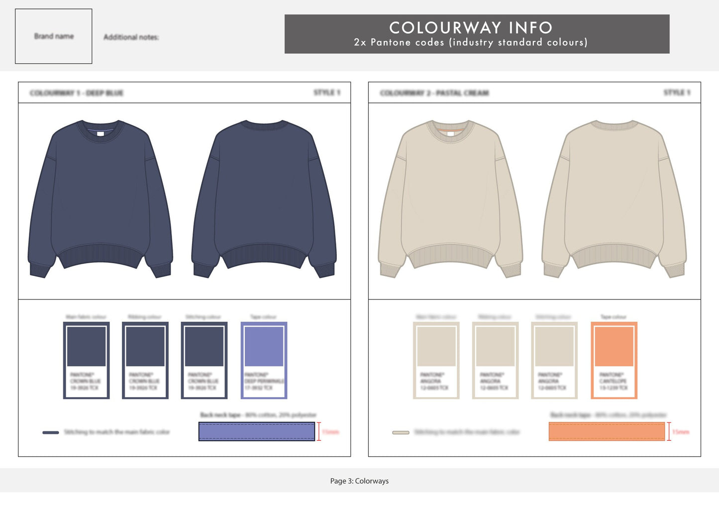 Oversized sweater TECH PACK – ClothingMockups