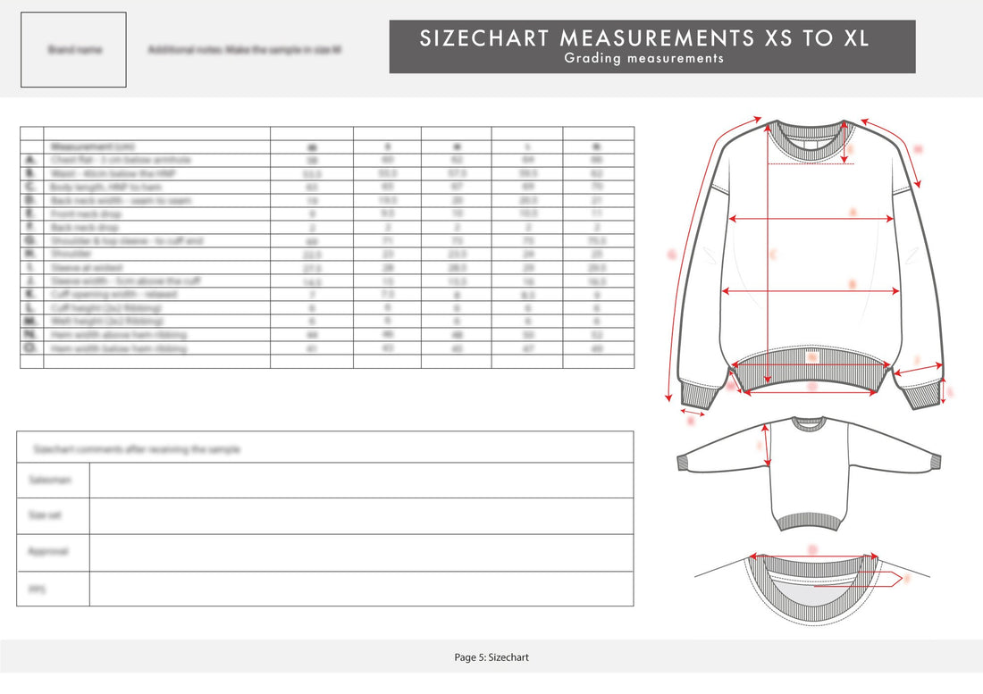 Oversized sweater TECH PACK – ClothingMockups