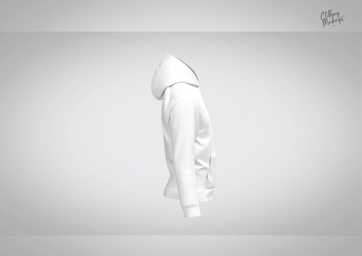 3D Hoodie - Relaxed fit - Procreate / OBJ / Marvelous Designer / CLO3D