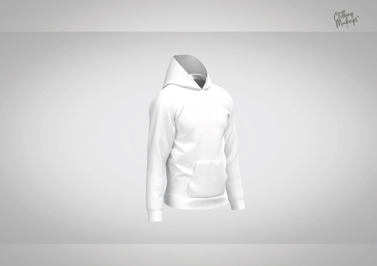 3D Hoodie - Relaxed fit - Procreate / OBJ / Marvelous Designer / CLO3D