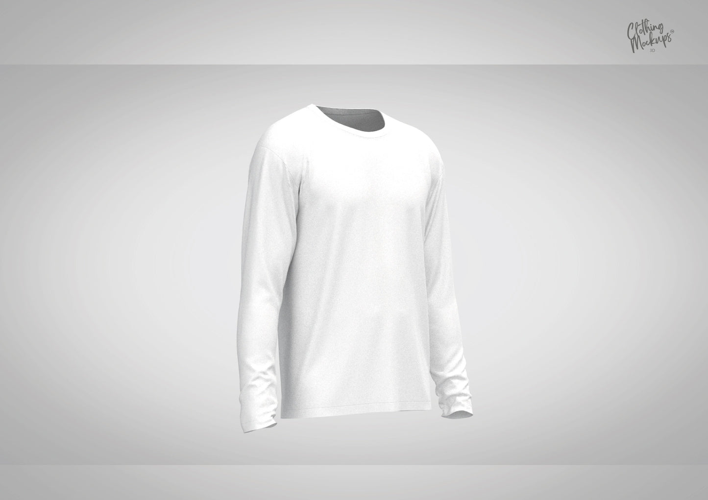 3D Long Sleeve T-shirt - PROCREATE OBJ