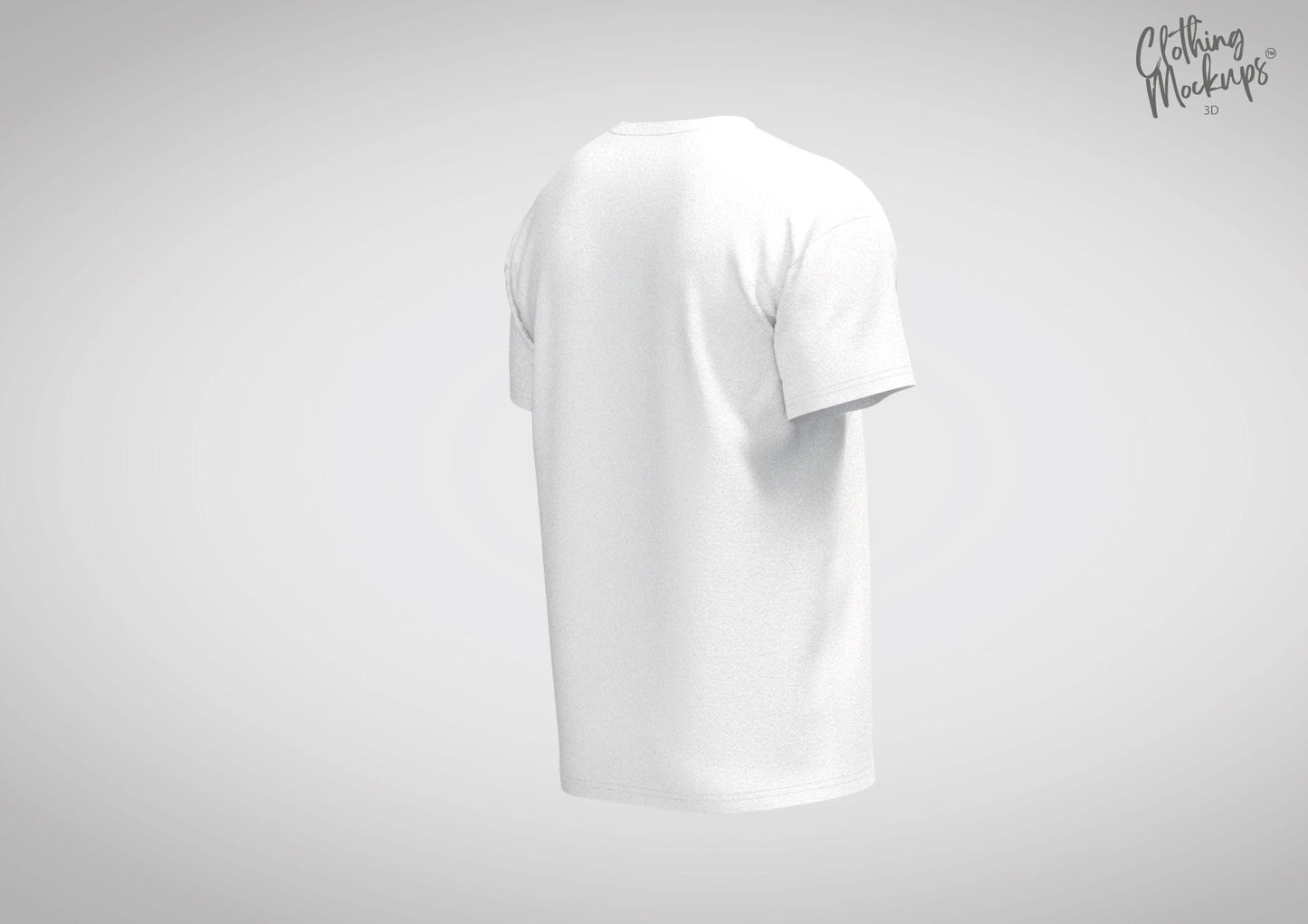 3D V-Neck T-shirt - PROCREATE obj - BLENDER blend & obj